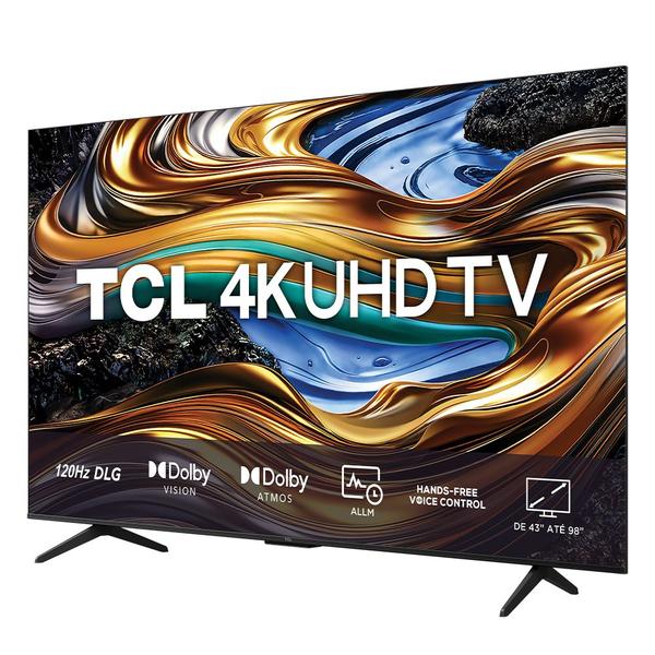 Smart TV LED 65" Google TV Ultra HD 4K TCL 65P755 Comando de Voz HDR10+ 120Hz DLG HDMI 2.1 Bluetooth Imagem de Smart TV LED 65" Google TV Ultra HD 4K TCL 65P755 Comando de Voz HDR10+ 120Hz DLG HDMI 2.1 Bluetooth