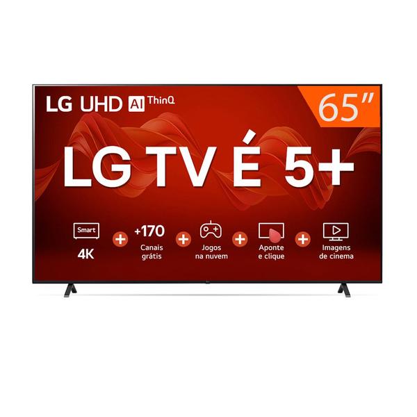 Imagem de Smart TV LED 65" Ultra HD 4K LG 65UR8750PSA ThinQ AI Comando de Voz 3 HDMI 2 USB Bluetooth HDR10