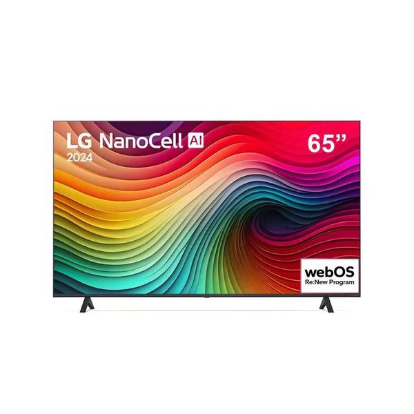 Imagem de Smart TV LG 65" 4K Ultra HD NanoCell 65NANO80T ThinQ AI webOS 24 a5 Ger7 AI HDMI USB Wi-Fi Bluetooth Alexa Chromecast com Controle Smart Magic