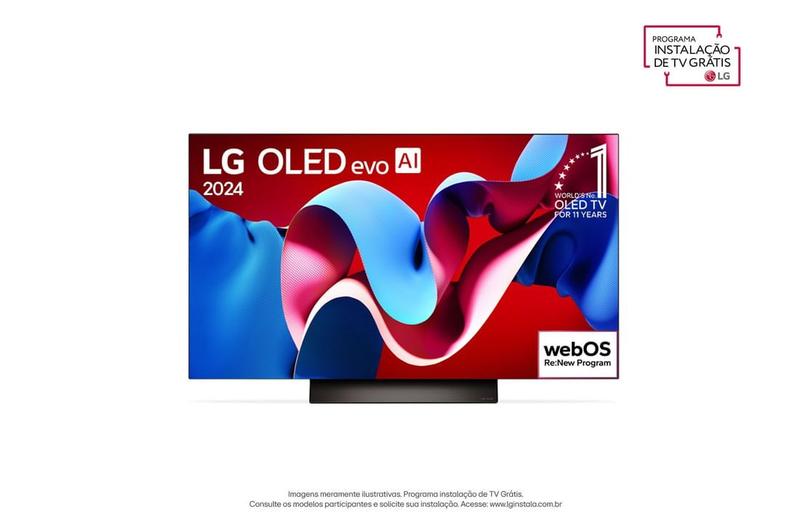 Imagem de Smart TV LG OLED evo 4K C4 55 polegadas 2024