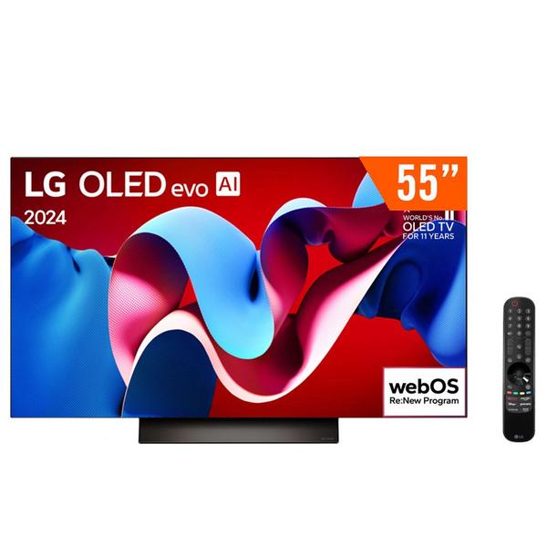 Smart TV OLED 55" Ultra HD 4K LG OLED55C4PSA ThinQ AI Alexa HDR10 4 HDMI 3 USB Wi-Fi Bluet... Smart TV OLED 55" Ultra HD 4K LG OLED55C4PSA ThinQ AI Alexa HDR10 4 HDMI 3 USB Wi-Fi Bluet...
