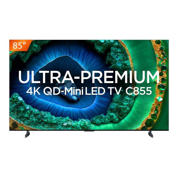 Smart TV QD-Mini LED 85" Google TV Ultra HD 4K TCL 85C855 Comando de Voz HDR10+ 120Hz HDMI... Smart TV QD-Mini LED 85" Google TV Ultra HD 4K TCL 85C855 Comando de Voz HDR10+ 120Hz HDMI...