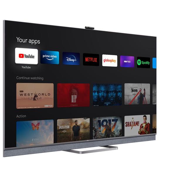Smart TV QLED 55" Google TV UHD 4K TCL C825 Comando de Voz HDR 120Hz 4