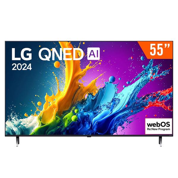 Smart TV QNED 55" Ultra HD 4K LG 55QNED80TSA 3 HDMI 2 USB Wi-Fi Bluetooth Smart TV QNED 55" Ultra HD 4K LG 55QNED80TSA 3 HDMI 2 USB Wi-Fi Bluetooth
