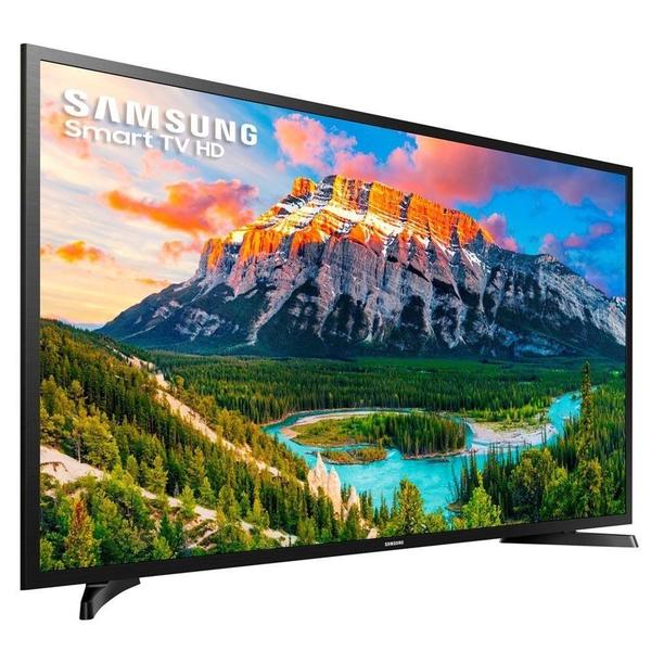 Imagem de Smart Tv Samsung 32 Polegadas Hd Hdr Tizen Un32t4300agxzd Preto Bivolt