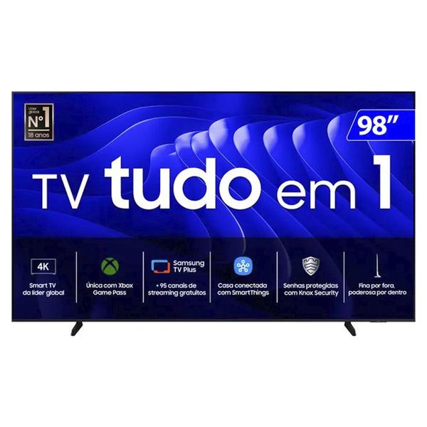 Smart TV Samsung 98 Polegadas 4K Wi-Fi Tizen Crystal UHD UN98DU9000GXZD