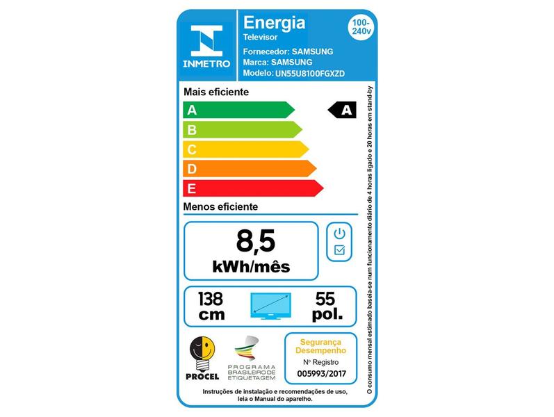 Smart TV Samsung LED 55 4K UN55U8100FGXZD - Smart Tv - Magazine