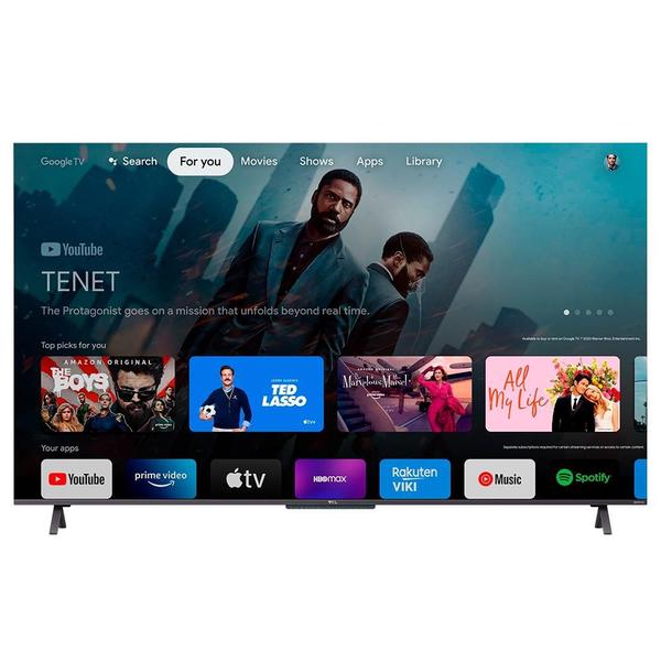 Smart TV TCL 50 Polegadas QLED 4K UHD, Google TV, 3 HDMI, 2 USB, Bluetooth, WiFi, Alexa e