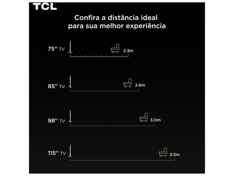 Smart TV TCL 50 Polegadas QLED Mini LED 4K C6KS WiFi Bluetooth