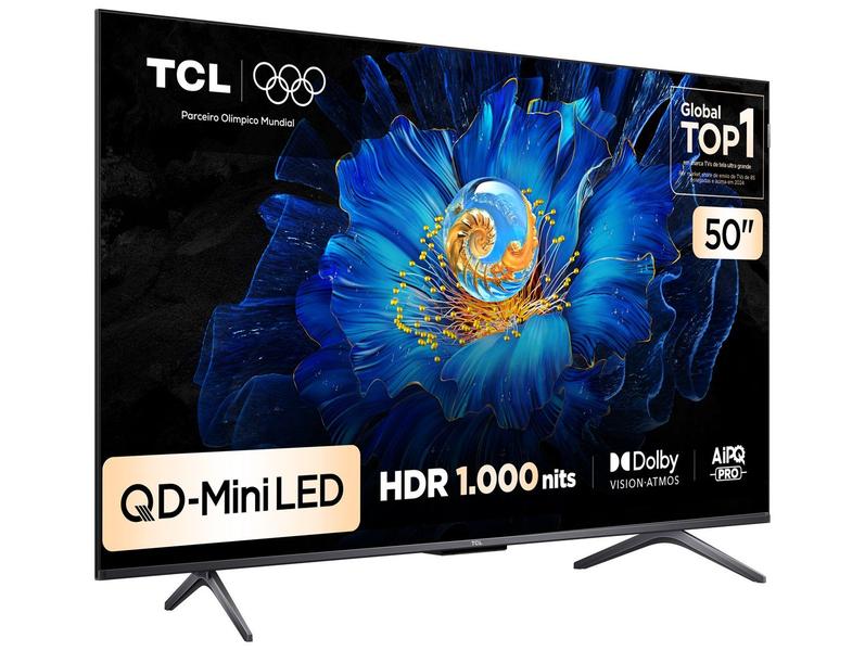 Smart TV TCL 50 Polegadas QLED Mini LED 4K C6KS WiFi Bluetooth