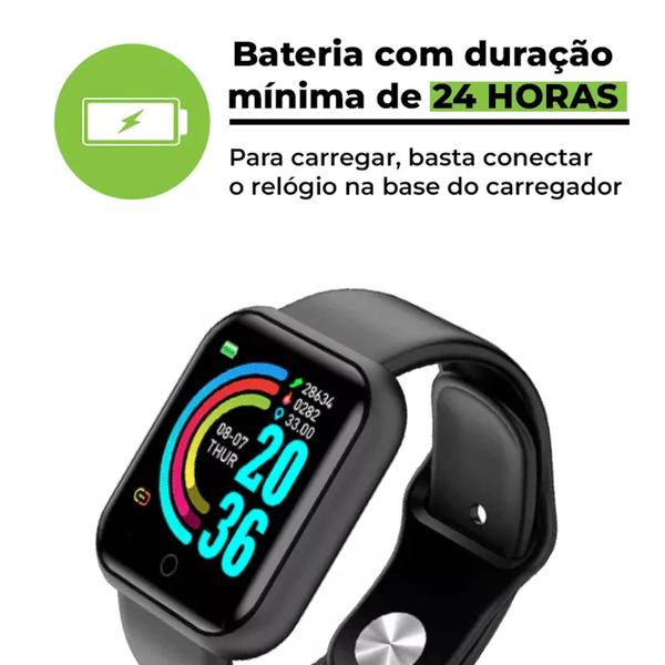 Imagem de Smart Watch Bluetooth Fitness Sports Pro Relógio Preto 