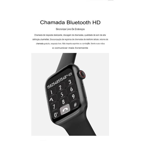 Imagem de Smart Watch C55 Plus Notificações Monitoramento de Sono Bluetooth Voz Siri 