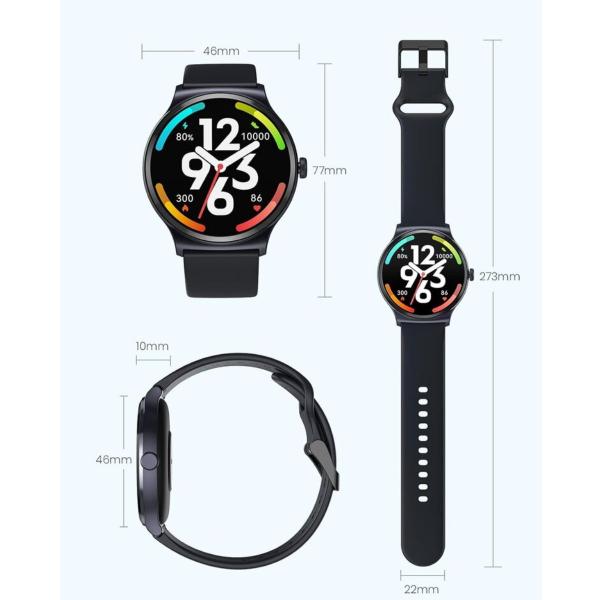 Imagem de Smart Watch Relogio Redondo Esportivo Masculino Feminino Haylou Solar Lite Recebe Notificaçoes