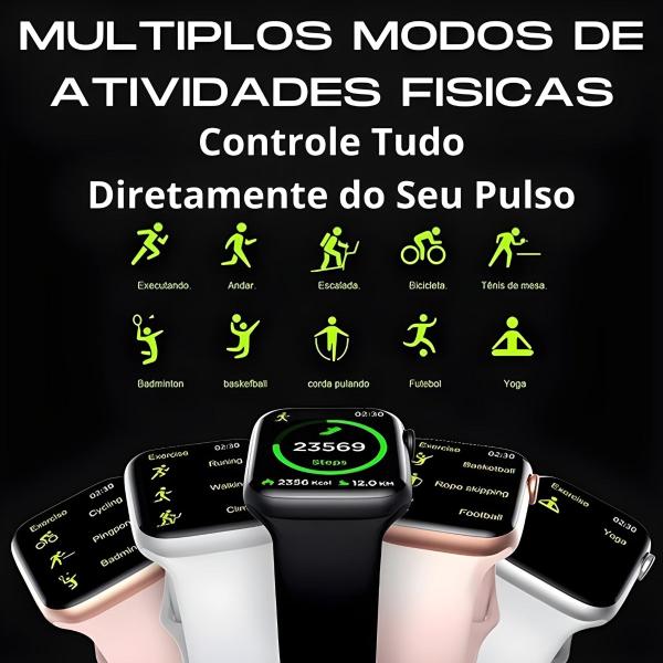 Imagem de Smart Watch Relogio Watch Ultra 3 Android iOS Amoled Nfc Gps Unissex Case Pelicula Pulseira Extra