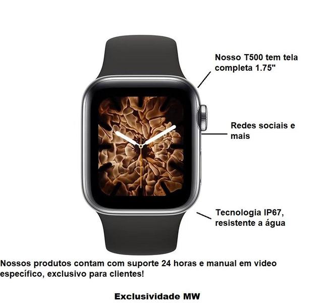 Imagem de Smart Watch T500 Plus Assistente de Voz Lembretes Atividades Física