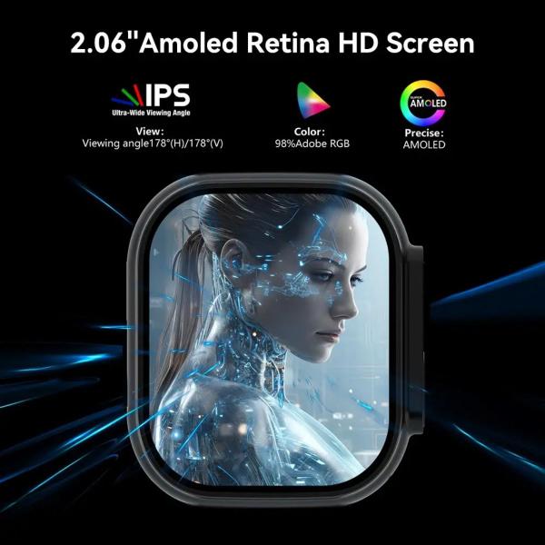 Imagem de Smart Watch Ultra 3 AI 5g Microwear Chip Camera Android 8.1 Tela Amoled ChatGpt Baixa Apps