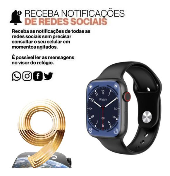 Imagem de Smart Watch W59 Pro Relogio Inteligente Moderno Serie 9 Lançamento Trava de Pulseira Troca Foto