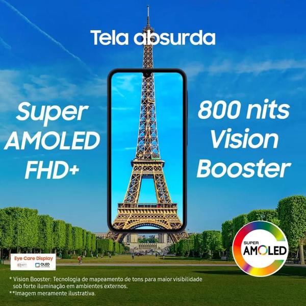 Imagem de Smartphone A15 6.5 Tela AMOLED 90Hz 128GB / 256GB  8GB RAM Câmera tripla 50MPX Ultra Ai Premium Design Bateria 5000mAh Dual SIM