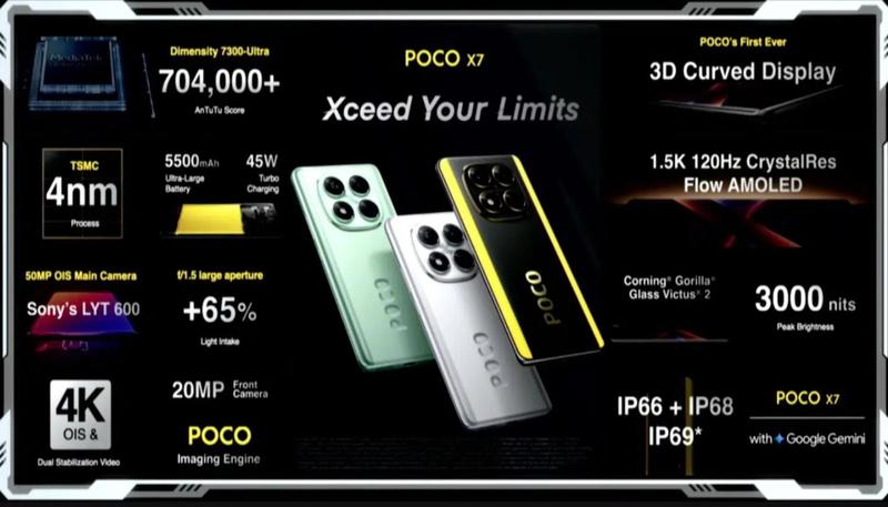 Imagem de Smartphone Celular Xi. P.O.C.O.  X.7  5g 12r/512GB - Gamer  Lacrado  Lançamento