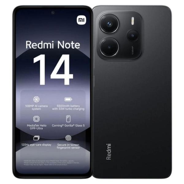 Smartphone CelularXiaomiRedmi Note 14 4G Global 256GB 8GB RAM Dual SIM Tela 6.67 - Preto -... Smartphone CelularXiaomiRedmi Note 14 4G Global 256GB 8GB RAM Dual SIM Tela 6.67 - Preto -...