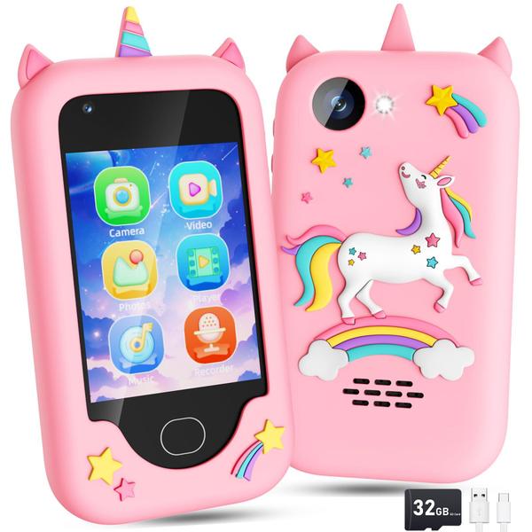 Imagem de Smartphone de brinquedo GOCINA Kids Smart Phone para meninas de 3 a 10 anos +3