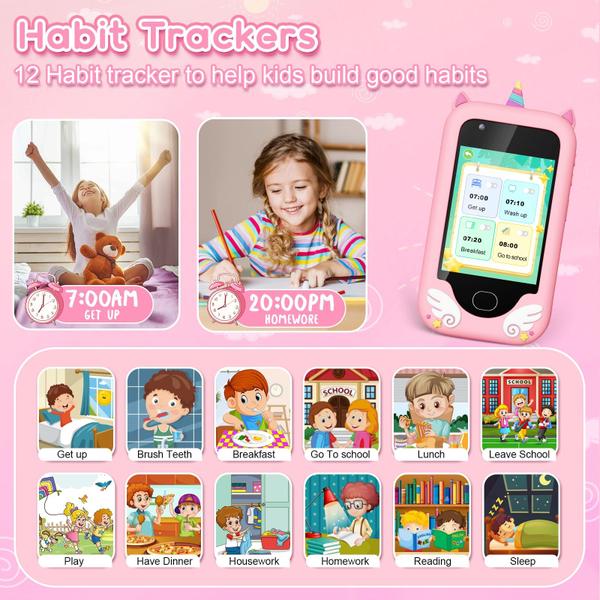 Imagem de Smartphone de brinquedo infantil GOCINA para meninas de 3 a 10 anos com 32 GB SD C