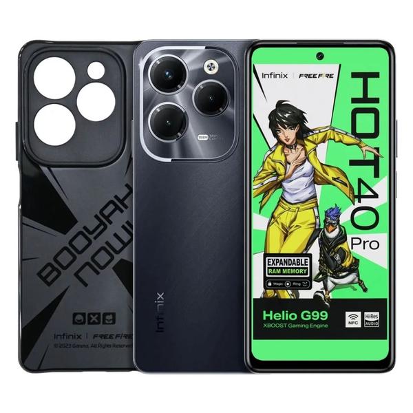 Imagem de Smartphone Desbloqueado Gamer Infinix Hot 40 Pro 4G Preto 256GB/8GB RAM Camera 108MPx com Kit Gamer FPS