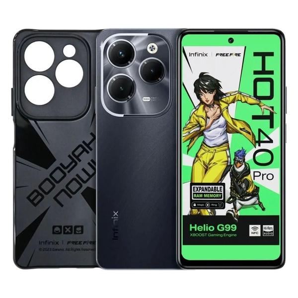 Imagem de Smartphone Desbloqueado Gamer Infinix Hot 40 Pro 4G Preto 256GB/8GB RAM Camera 108MPx  FF Edition