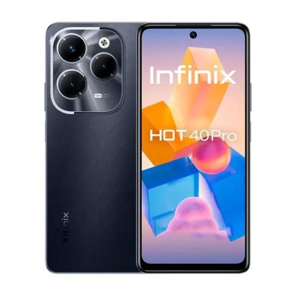 Imagem de Smartphone Gamer Infinix Hot 40 Pro Black 256GB/8GB RAM Helio G99 Tela 6.78 IPS Dual Sim