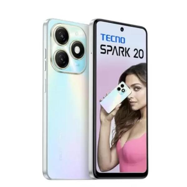 Imagem de Smartphone Gamer Tecno Spark 20 Branco 4G 256GB/8GB RAM Helio G85 Camera 50Mp + Kit Gamer FPS