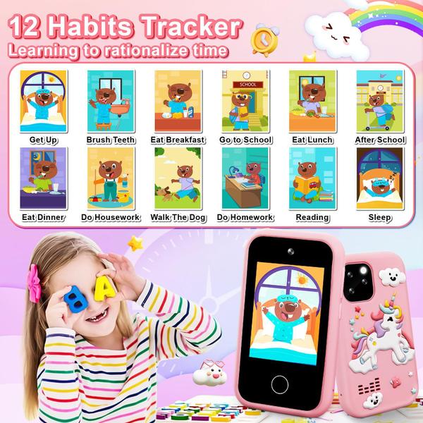 Imagem de Smartphone GKTZ Kids Unicorn com câmera dupla de 3 a 8 anos com 32 GB