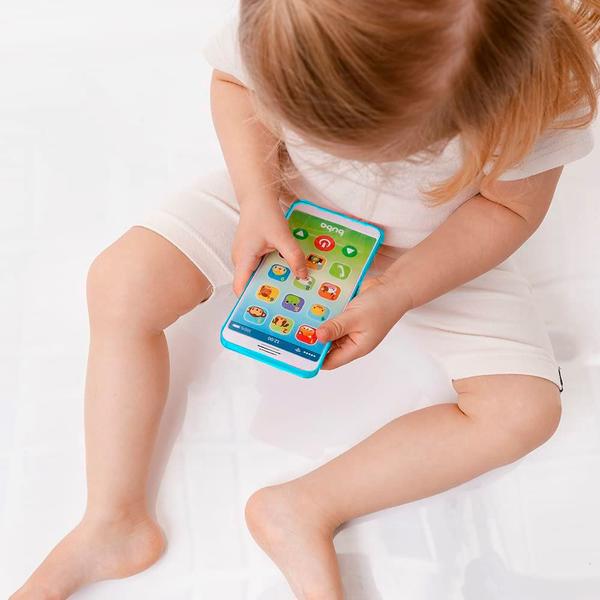 Imagem de Smartphone Infantil Brinquedo Emite Sons Baby Phone Azul Buba