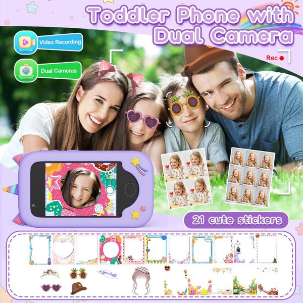 Imagem de Smartphone infantil GOCINA Unicorn com tela sensível ao toque de 2,8" de 32 GB