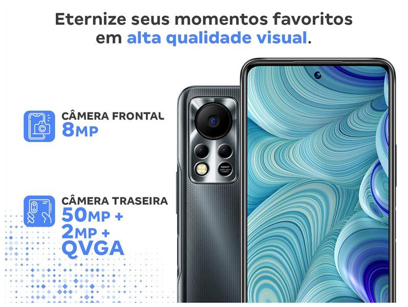 Smartphone Infinix Hot 11S 128GB Preto 4G 6GB RAM 6,78” Câm