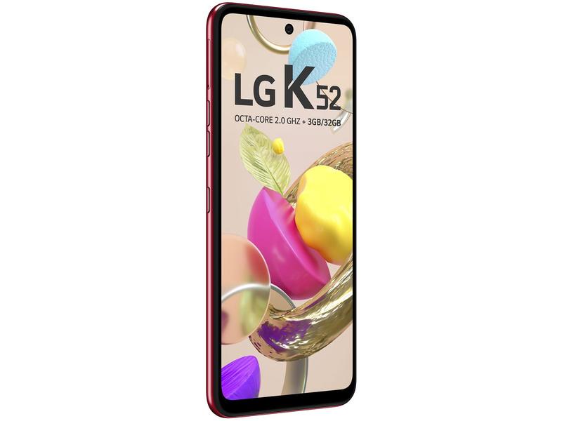 Imagem de Smartphone LG K52 64GB Vermelho 4G Octa-Core 3GB RAM Tela 6,6” Câm. Quádrupla + Selfie 8MP