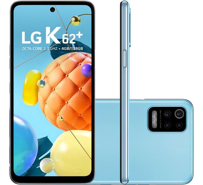 Imagem de Smartphone LG K62+ 128GB Azul 4G Octa-Core 4GB RAM Tela 6,59” Câm. Quádrupla + Selfie 28MP Dual Chip