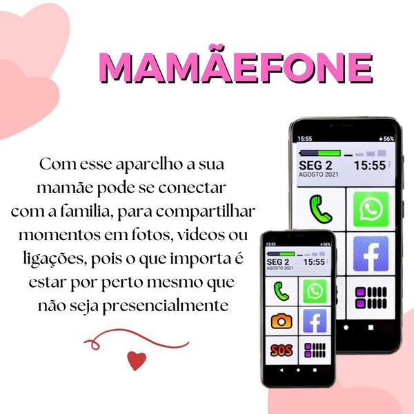 Imagem de Smartphone mamãefone 4g 32gb tela 6.0 zap face insta