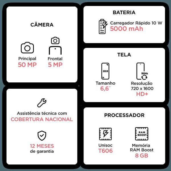 Imagem de Smartphone Moto G04s 128gb 8gb Ram 50MP Grafite - Motorola