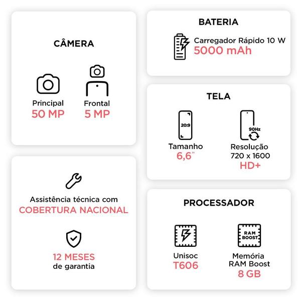 Imagem de Smartphone Moto G04s 128gb Processador Unisoc T606 Tela De 6,6 4 Gb De Ram Motorola