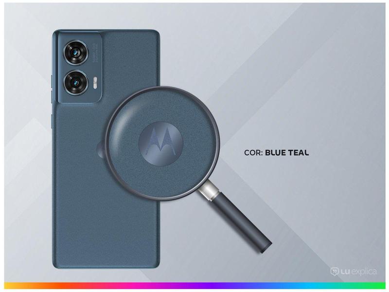 Imagem de Smartphone Motorola Edge 50 Fusion 256GB Blue Teal 5G 16GB RAM 6,7" Câm. Dupla 32MP Dual Chip