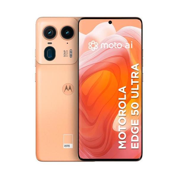 Imagem de Smartphone Motorola Edge 50 Ultra 5G 512GB - Peach Fuzz, 24GB RAM Boost, Câmera 50MP Ultra-Pixel, Selfie 50MP e Tela 6,7 - Moto AI