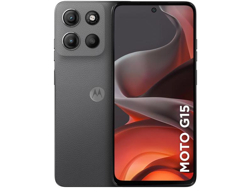 Smartphone Motorola Moto G15 256GB Grafite 4G 6GB 6,7" Câm. Dupla Selfie 8MP Smartphone Motorola Moto G15 256GB Grafite 4G 6GB 6,7" Câm. Dupla Selfie 8MP