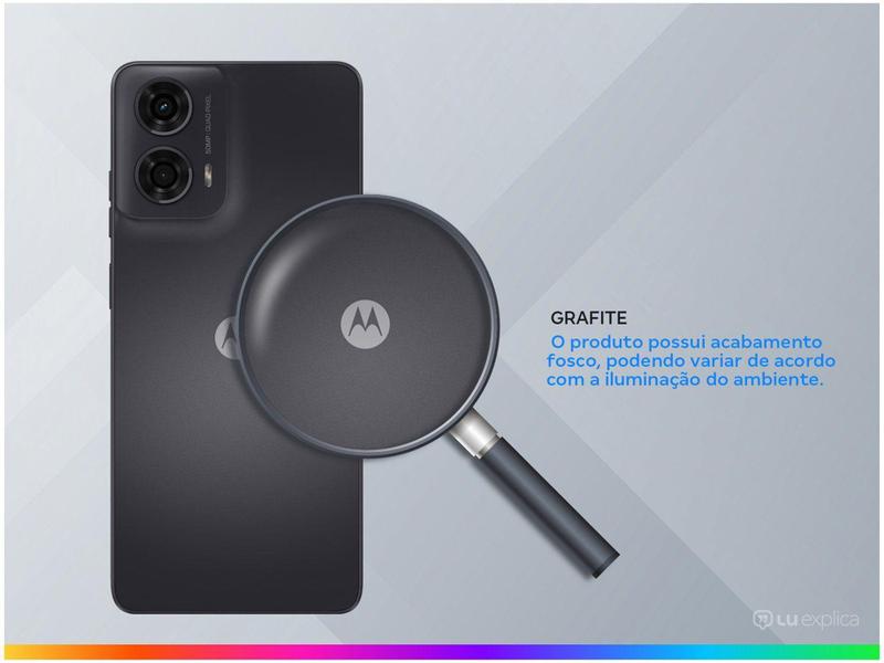 Imagem de Smartphone Motorola Moto G24 128GB Grafite 4GB + 4GB RAM  6,6" Câm. Dupla + Selfie 8MP Dual Chip