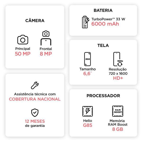 Imagem de Smartphone Motorola Moto g24 Power - 128GB 8GB Ram Boost AI Camera 50MP 6000 mAh