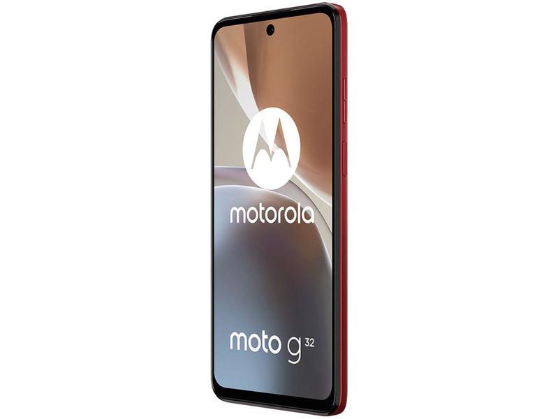 Imagem de Smartphone Motorola Moto G32 128GB Vermelho 4G - Octa-Core 4GB RAM 6,5” Câm. Tripla + Selfie 16MP