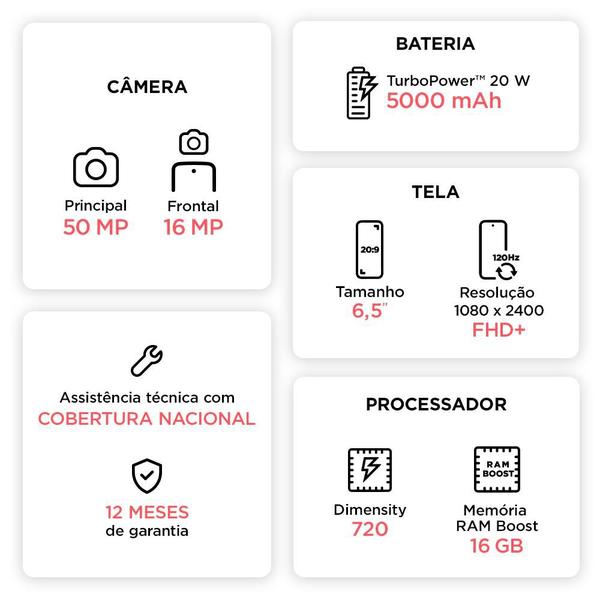 Imagem de Smartphone Motorola Moto g54 5G 256GB, 8GB RAM, 8GB Ram Boost, AI Camera 50MP, Tela FHD, 5000 mAh, NFC