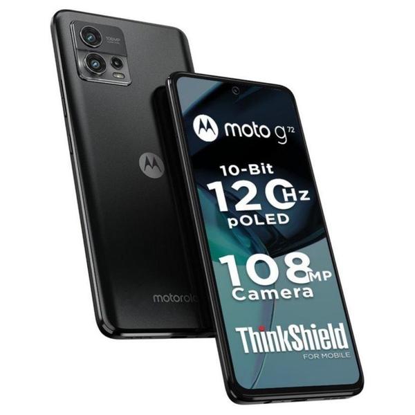 Imagem de Smartphone Motorola Moto G72 Preto 128gb 6gb Octa core Helio G99 Display 6,6 120Hz FHD+ Android 12 Wifi Dual Band Som Stereo