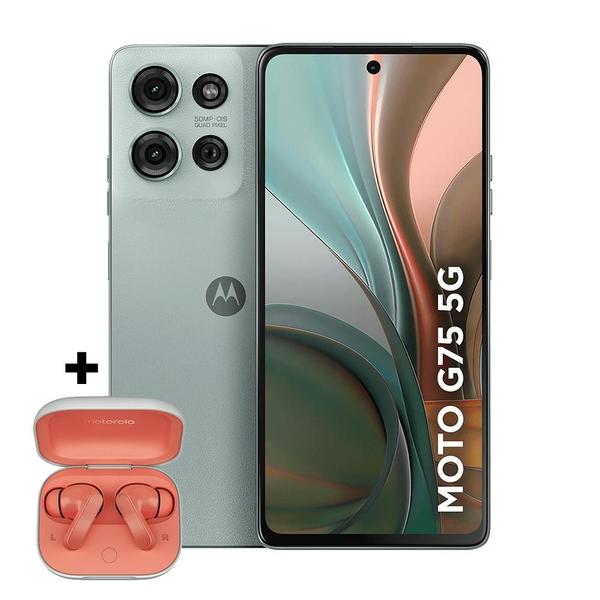 Smartphone Motorola Moto g75 5G Music Edition Moto Buds 256GB, 8GB RAM, 8GB Ram Boost, 50M... Smartphone Motorola Moto g75 5G Music Edition Moto Buds 256GB, 8GB RAM, 8GB Ram Boost, 50M...