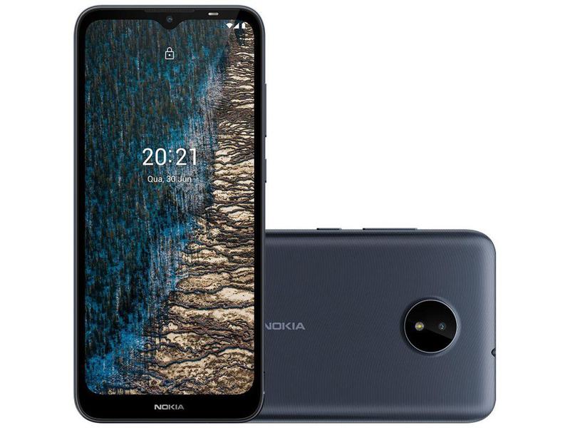 Imagem de Smartphone Nokia C20 32GB Azul 4G Octa-Core - 2GB RAM Tela 6,5” Câm. 5MP + Câm. Selfie 5MP