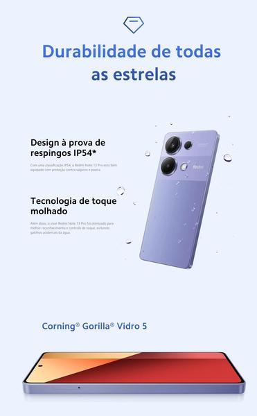 Imagem de Smartphone Note13 PRO 256GB / 16GB Ram Camera 200MPX Top de linha Premium Desing performance tela 120Hz FHD AMOLED versão Global